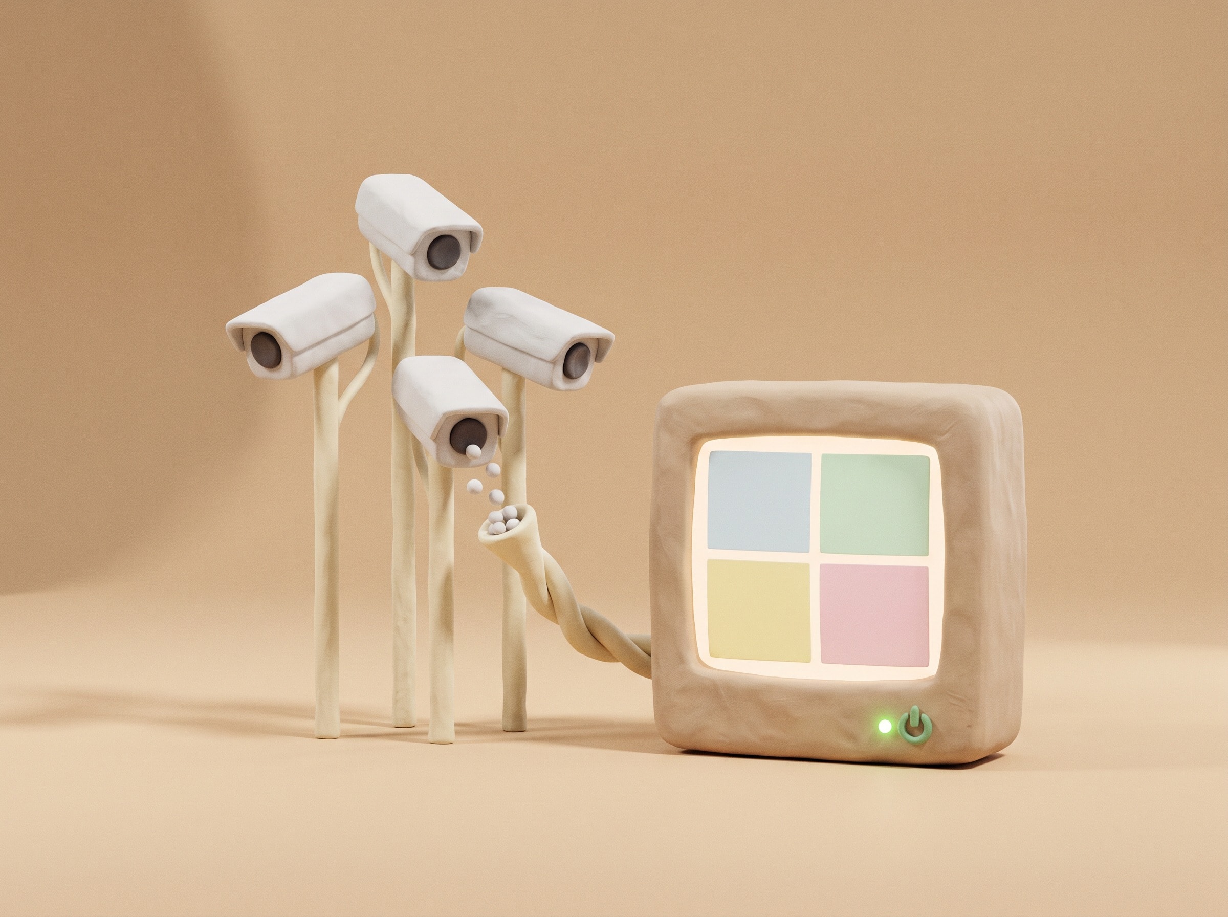 Clay illustration for Camera Monitor