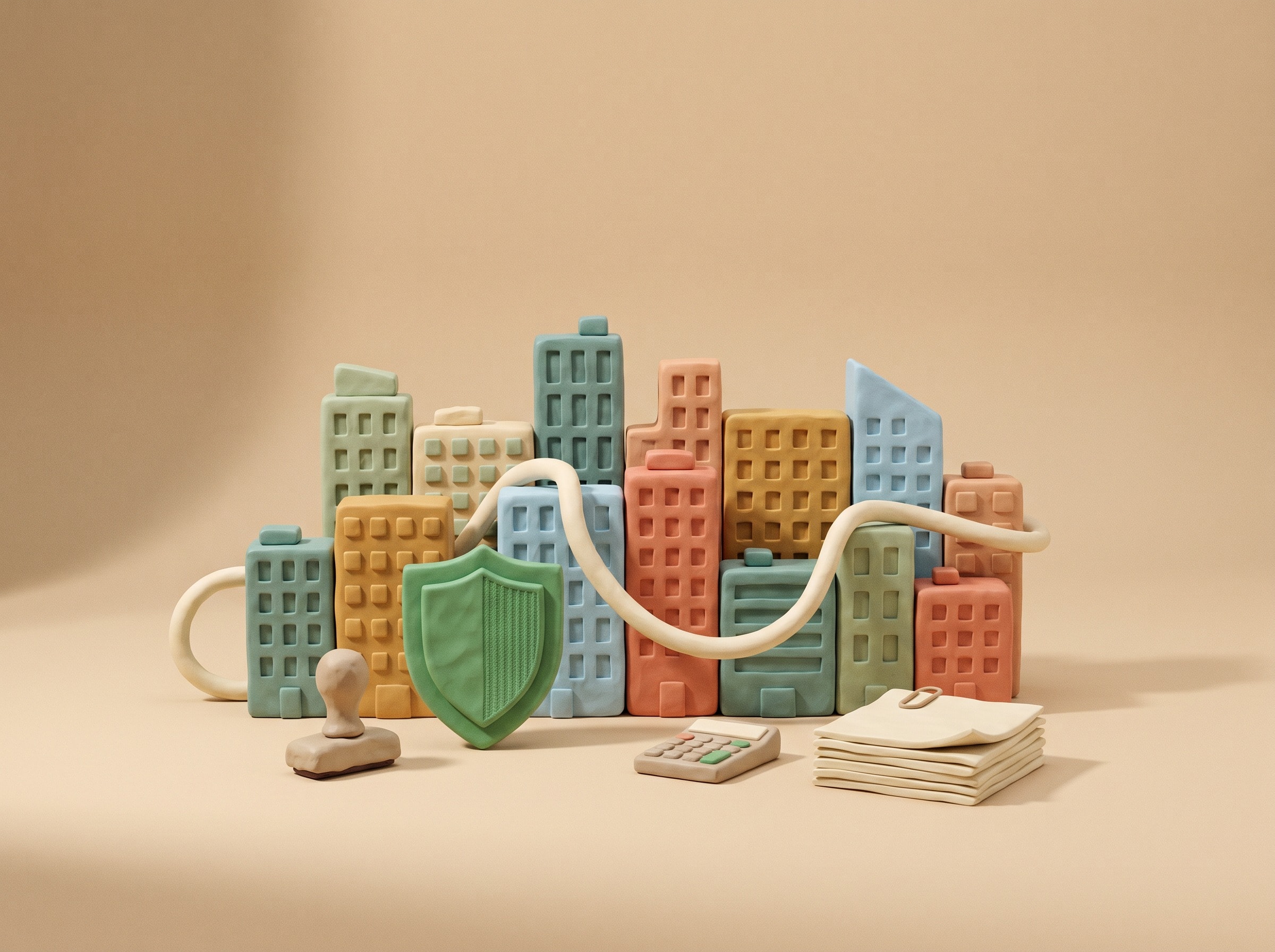 Clay illustration for Compliance Suite