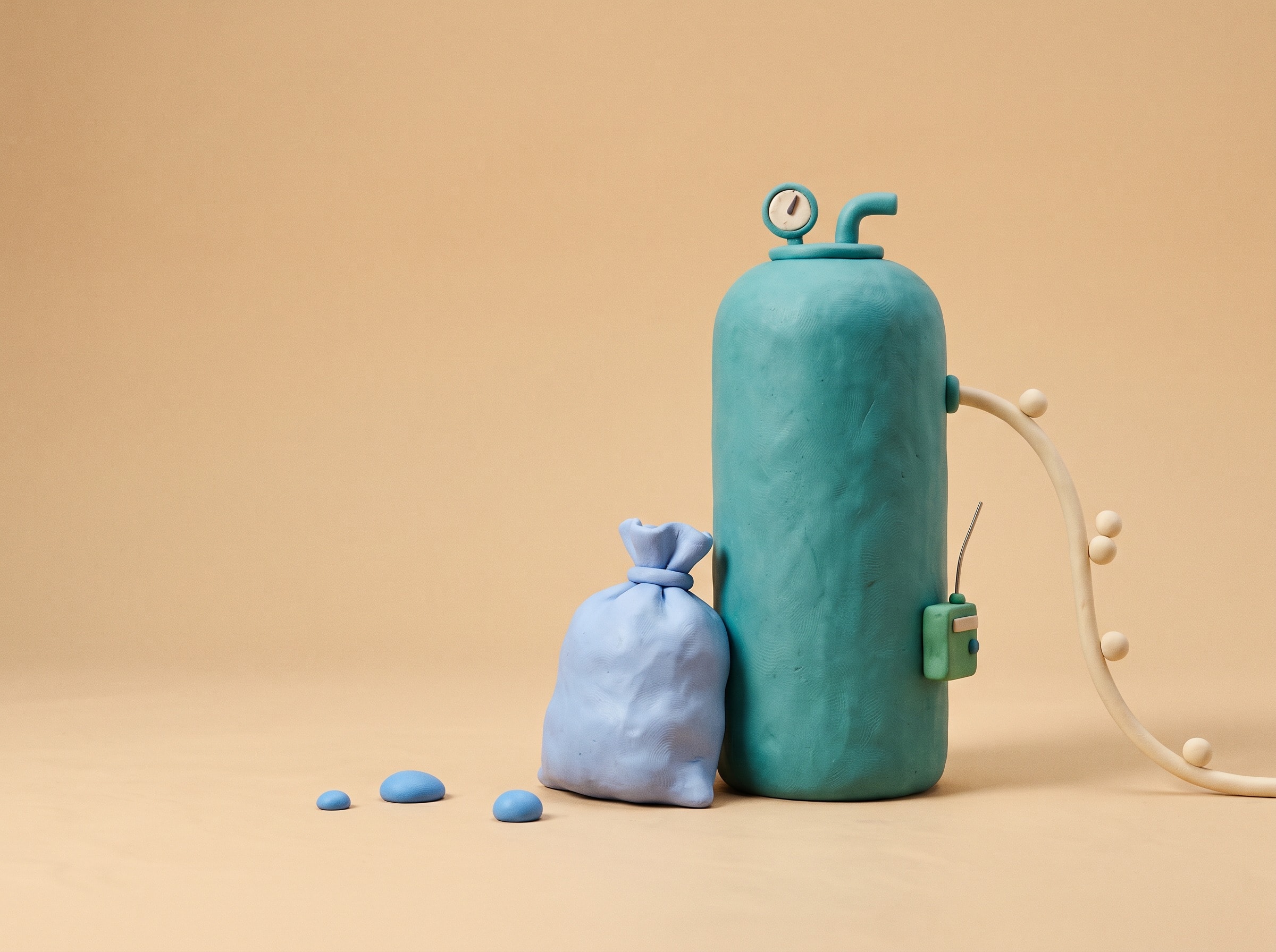 Clay illustration for Softener Cloud