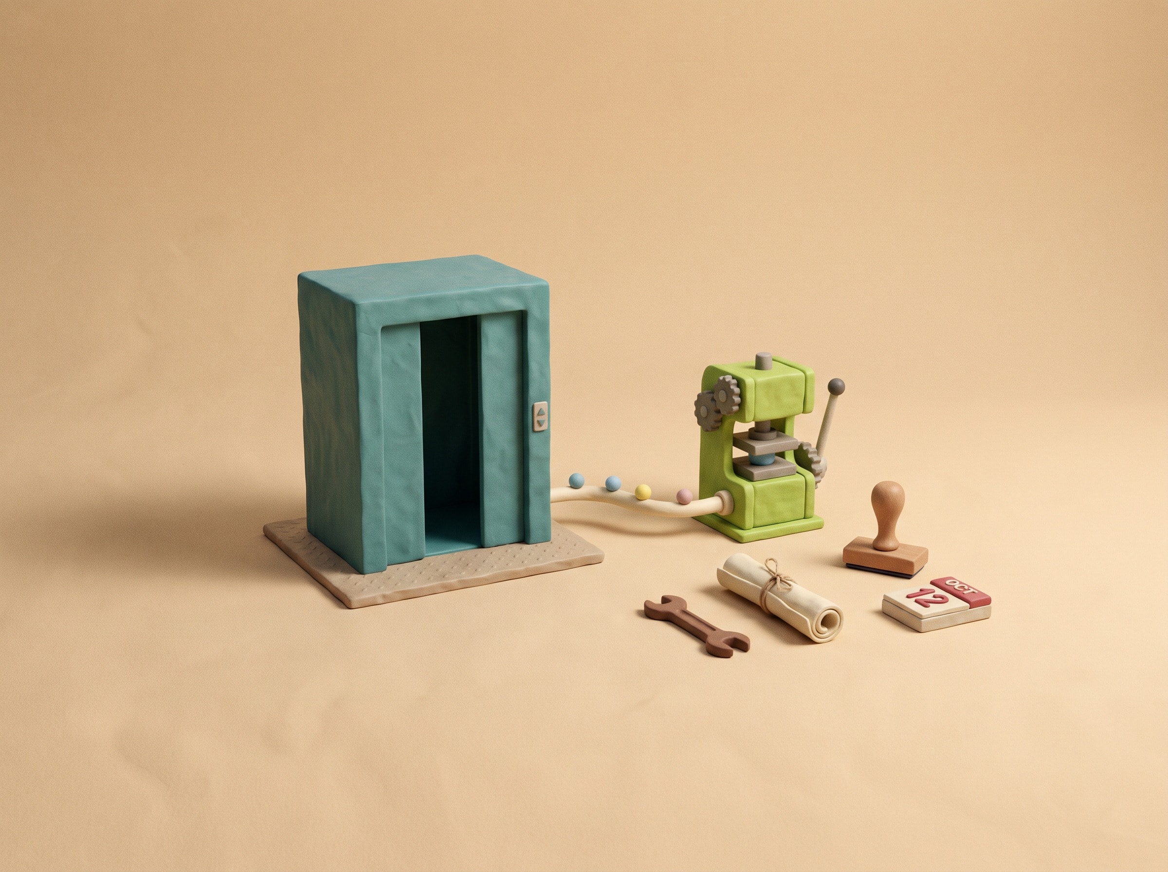 Clay illustration for Elevator Suite
