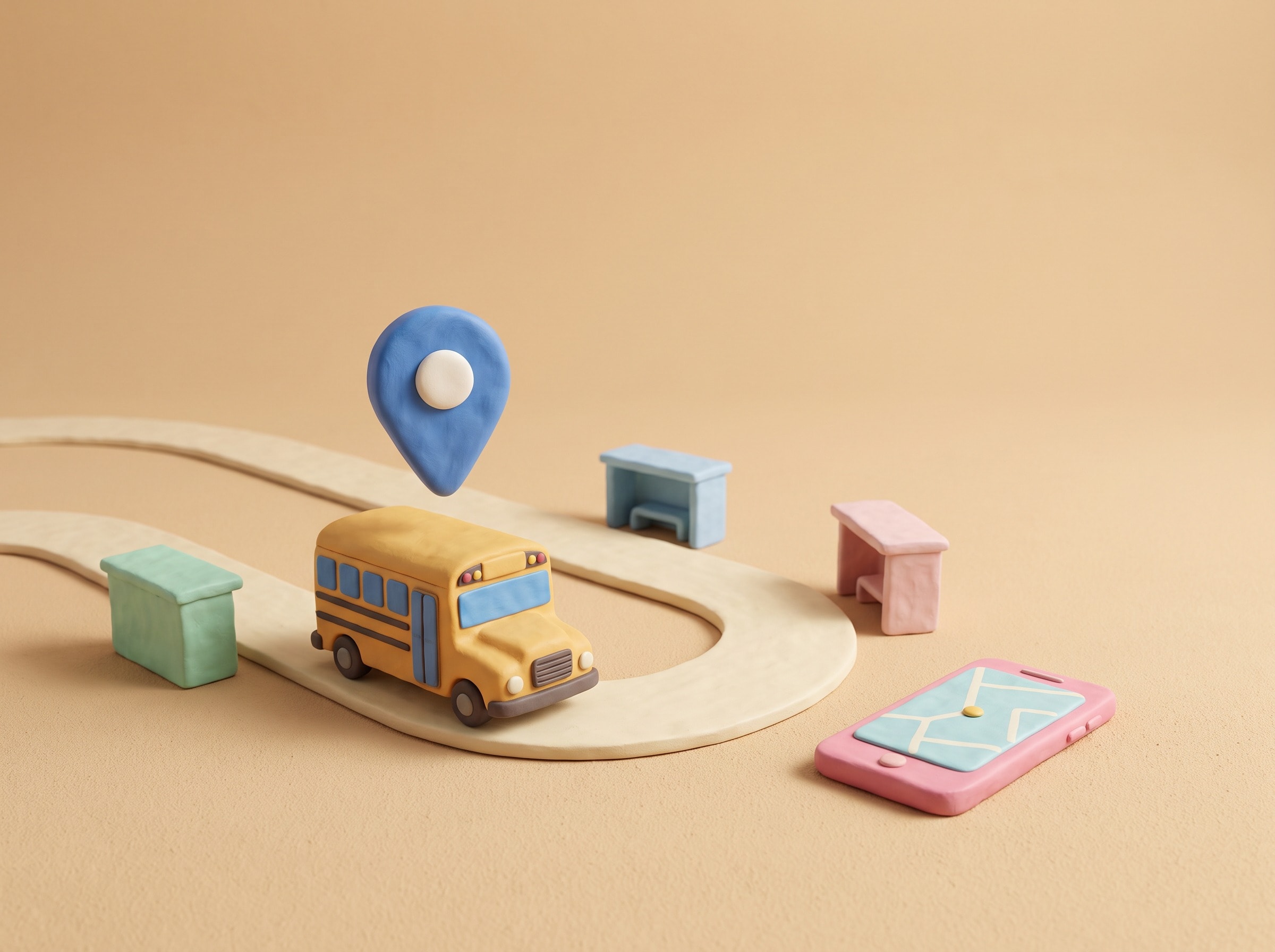 Clay illustration for School Track